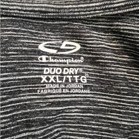 Champion Women's Duo Dry Top Size XXL in Black White Partial Zipper Funnel Neck - Picture 4 of 6